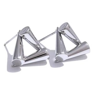 Minimalist Stainless Steel Triangle Stud Earrings